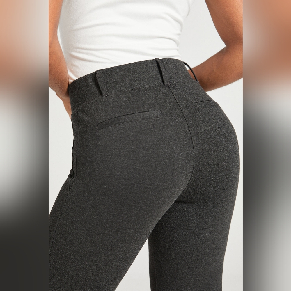 Betabrand Charcoal Classic Dress Pant‎ Yoga Pants - Picture 2 of 9